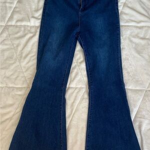 Chelsea & Violet Dark Blue Flare Jeans